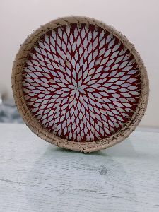 Rattan Mother Of Pearl Tray