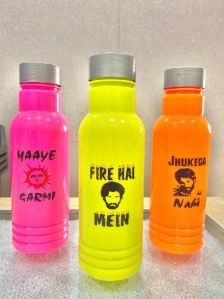 Round Plastic Printed Water Bottle, For Drinking, Packaging Type : Paper Box