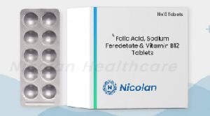 Folic acid, sodium feredetate &amp;amp; vitamin B12 tablets