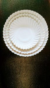 White colour paper plates