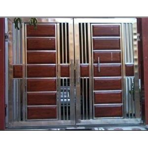 Stainless Steel Wooden Gate