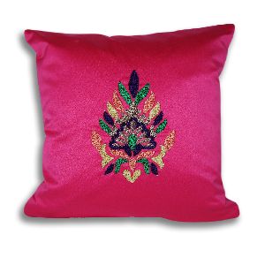 Hand Embroidered 16x16 Cushion Cover