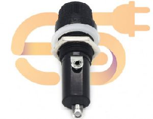 10A 250V AC 6mm x 30mm Black Electrical panel mounted screw cap cartridge fuse holder
