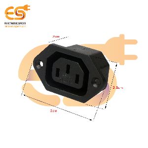C15 10A 250V panel mount 3 pin female inlet module power supply socket