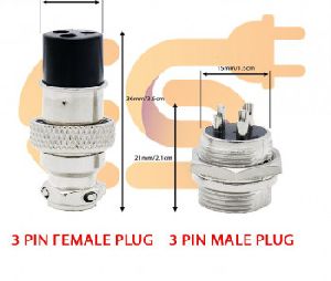GX16 3 pin 5A Male and Female metal aviation connector