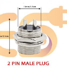 GX16 Male 2 pin 5A metal aviation connector