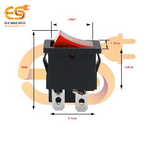 KCD1-104 10A 250V AC red color 4 pin DPDT small plastic rocker switch