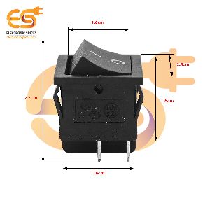 KCD4-QY605 6A 250V AC black color 4 pin DPDT small plastic rocker switch
