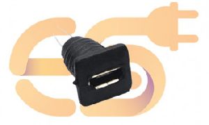 Mini micro USB Panel mounting female jack black
