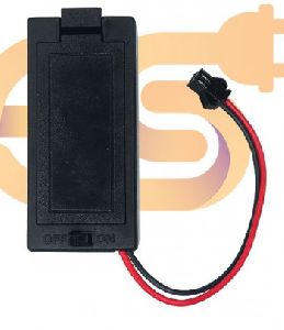 single 9v battery holder 2 pin sm jst connector hard plastic case