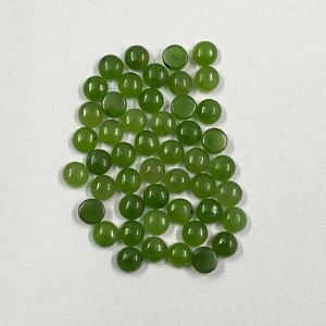 Natural Nephrite Jade Round Cabochon Loose Gesmtones