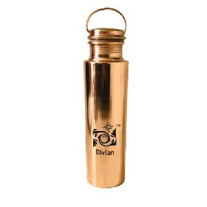 Plain Copper Water Bottle Leak Proof