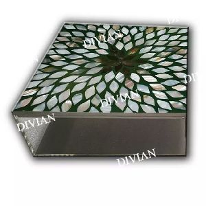 Leaf Acrylic Mother of Pearl Boxes