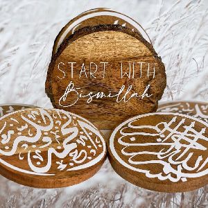 Wooden Tea Coasters set