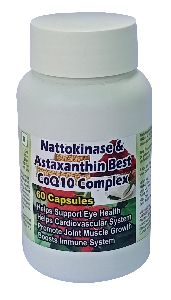 Nattokinase &amp;amp; Astaxanthin Best Coq10 Complex Capsule - 60 Capsules