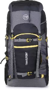 Travel Point 65 L Grey and Black Hiking Rucksack Bag