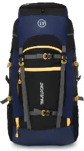 Travel Point 70 L Blue and Black Rucksack Bag with Water Proof Shoe Compartment