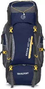 Travel Point 70 L Grey and Blue Rucksack Bag