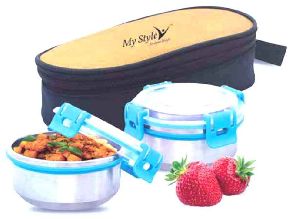 Milano 2 Pcs Stainless Steel Lunch Box