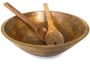 wooden bowl spoon set