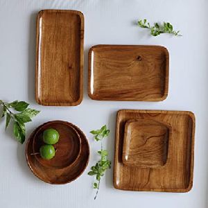 Wooden Platter Set