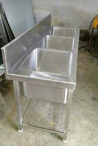 Stainless Steel Three Sink Unit