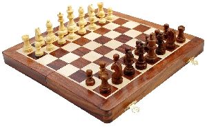 Foldable Wooden Chess Board Set