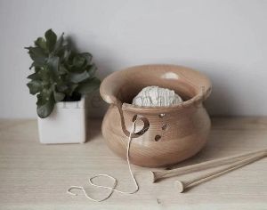 Handcrafted Wooden Yarn Bowl
