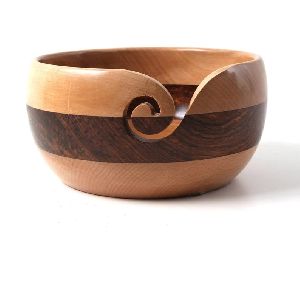 wooden Yarn Storage Bowl