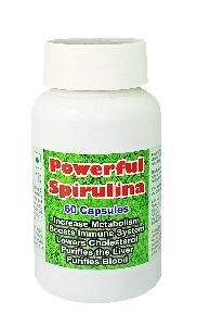 Powerful  Spirulina Capsule - 60 Capsules