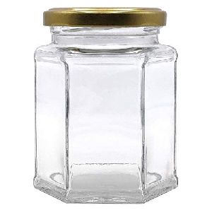 250ml Hexagonal Glass Jar