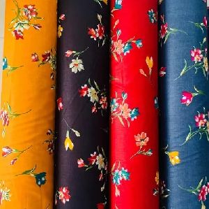 Floral Printed Rayon Fabric