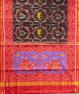 Multicolor Semi Patan Patola Handloom Pure Silk Saree