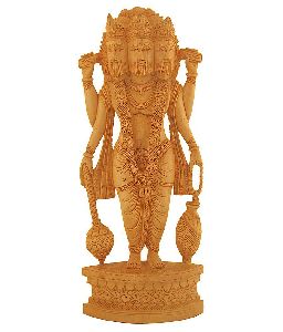 Wooden Brahma Statue