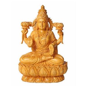 Wooden Lakshmi Statue