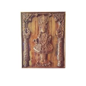 Wooden Swaminarayan Statue