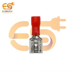 Male and Female pair of 10A red color 22-16 AWG wire gauge blade crimp connector