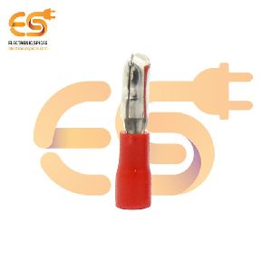 Male and Female pair of 10A red color 22-16 wire gauge bullet crimp connector