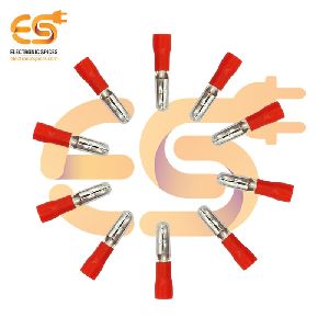 MPD1-156 10A 22-16 AWG wire gauge red color hard plastic insulated Male bullet crimp connector