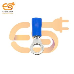 RV2-5 15A Blue color 16-14 AWG wire gauge 5mm diameter Hard plastic insulated ring crimp connector