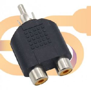 Single RCA male to 2 RCA female dual splitter interface audio connector