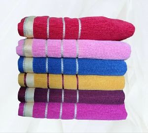 Striped Cotton Bath Towel