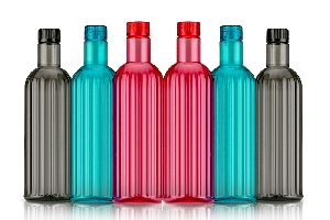 Unbreakable Plastic Line Design Water Bottle Set