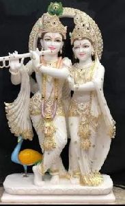 Marble Jugal Jodi Radha Krishna Statue