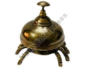 Nautical Antique Brass Crab Ornate Desk Bell