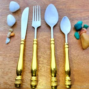 Golden Embroided Cutlery Set