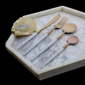 Rose gold cutlery set