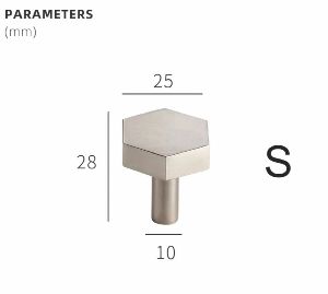 Stainless Steel Hexagon Cabinet Knobs