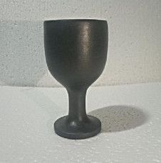 handmade black pottery glass