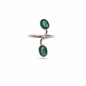 Green Oval Emerald Ring